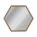 Maple Framed Wall Mounted Hexagon Accent Mirror