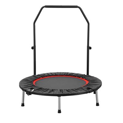 Zenova 40inch Mini Trampoline Foldable Exercise Trampoline with Adjustable Foam Handle for Kids & Adults