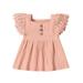 Bagilaanoe Newborn Baby Girl Casual Dress Fly Sleeve A-line Dresses 3M 6M 12M 18M 24M Infant Swing Sundress