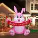 Floleo Clearance Easter Inflatable Standing Bunny Inflatable Model Glowing Holiday Decoration Christmas Decorations Home Decor