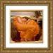 Leighton Frederic 12x12 Gold Ornate Wood Framed with Double Matting Museum Art Print Titled - Flaming June