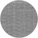 Ahgly Company Machine Washable Indoor Round Industrial Modern Black Eel Black Area Rugs 7 Round