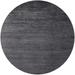 Ahgly Company Machine Washable Indoor Round Industrial Modern Grey Gray Area Rugs 6 Round