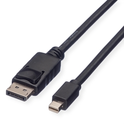 ROLINE DisplayPort Kabel, DP ST - Mini DP ST, schwarz, 2 m Image