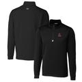 Men's Cutter & Buck Black Alabama Crimson Tide Traverse Stretch Quarter Zip-Pullover Top