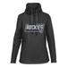 Women's Levelwear Black Colorado Rockies Loop Fleece Scuba Neck Pullover Hoodie