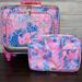 Lilly Pulitzer Bags | New Lilly Pulitzer Roller Bag Suitcase With Matching Makeup Bag | Color: Blue/Pink | Size: Os