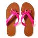 Kate Spade Shoes | Kate Spade Charles Pink Leather Bow Sandals Flip Flops | Color: Pink/Tan | Size: 8
