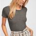 Free People Tops | Free People Baby Rib Tee | Color: Gray | Size: L