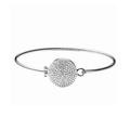 Michael Kors Jewelry | Michael Kors Silver-Tone Crystal Pave Circle Disc Bracelet | Color: Silver | Size: Os