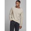 Rundhalspullover JACK & JONES "HILL KNIT", Herren, Gr. M, beige (oatmeal melange), Obermaterial: 100% Baumwolle, unifarben, modisch, schmal, Rundhals, Langarm Bündchen, Pullover