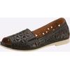 Sandalette GEMINI, Damen, Gr. 39, schwarz, Glattleder, sportlich, Schuhe Ballerina Peeptoe