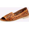 Sandalette GEMINI, Damen, Gr. 41, orange, Glattleder, sportlich, Schuhe Ballerina Peeptoe