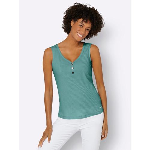 Shirttop CASUAL LOOKS Gr. 42, grün (salbei) Damen Tops Shirttops