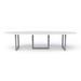 Compel Pivit Oval Conference Table Metal in White | 29 H x 144 W x 60 D in | Wayfair PIV-CT-OF-OVAL-14460-WHT-SLV