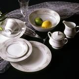 Noritake Sweet Leilani Set Of 4 Bread & Butter/Appetizer Plates, 6-1/4" Porcelain China/Ceramic in Gray/White | 6.25 W in | Wayfair 3482-404D