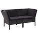 Latitude Run® 6 Piece Sectional Sofa w/ Coffee Table Rattan in Black | Outdoor Furniture | Wayfair 414087A9137440E6B0581355E243A7FA