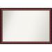 Red Barrel Studio® Rubino Cherry Scoop Wood 27 x 21 in. Bathroom Vanity Non-Beveled Wall Mirror Wood in Brown | 27 H x 39 W in | Wayfair