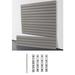 Symple Stuff 48" H X 48" W Standard Duty Slatwall Case W/Install Strips Plastic in Gray | 48 H x 48 W x 2 D in | Wayfair