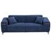 Latitude Run® Upholstered Sofa Metal/Manufactured Wood in Blue/Brown | 28.9 H x 89.7 W x 33.5 D in | Wayfair 1877A1C765F643218C7BEA11C490DD36