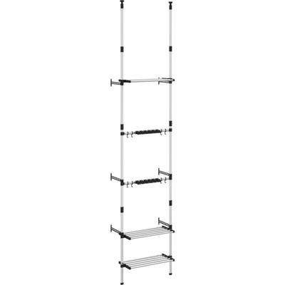 Vidaxl - Teleskop-Gartenregal mit 3 Ablagen Silber Aluminium Image