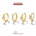 CANNER-Ensemble de boucles d'oreilles en cristal et diamant pour femmes boucles d'oreilles créoles