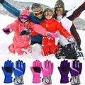 Gants de ski épais et chauds à manches longues pour enfant mitaines coupe-vent imperméables