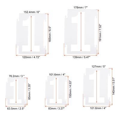 3 Inch Number Stencils Reusable Plastic Numbers Templates Set 0-9, White 10pcs