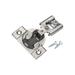 2 Pack 105 Degree Compact 38N Series Blumotion 1/2" Overlay Screw-On Self-Closing Cabinet Hinge