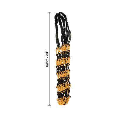 Lengthen Basketball Mesh Net Bag Carry Bag Ball Carrier, Black Yellow - Black Yellow