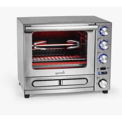 Gemelli Twin Oven, Convection Oven with Built-In Pizza Drawer and Rotisserie, Stainless Steel Finish