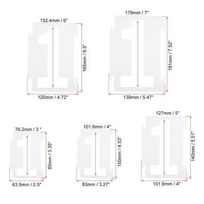 3 Inch Number Stencils Reusable Plastic Numbers Templates Set 0-9, White 10pcs