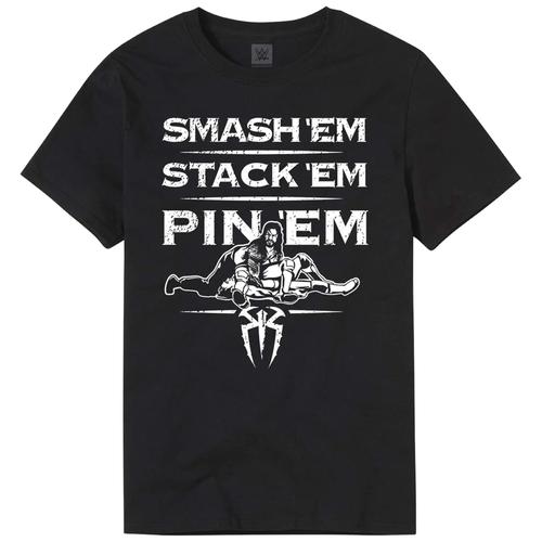 Roman Reigns ''Smash ''Em, Stack ''Em, Pin ''Em'' Authentic T-Shirt - Mens