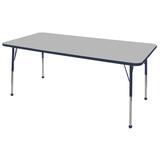 Factory Direct Partners Rectangle T-Mold Adjustable Height Activity Table Laminate/Metal | 30 H in | Wayfair 10020-GYNV