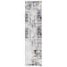 Gray 96 x 24 x 0.47 in Indoor Area Rug - 17 Stories Machine Woven Light/Black Rug | 96 H x 24 W x 0.47 D in | Wayfair