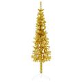 The Holiday Aisle® Christmas Tree Decoration Slim Artificial Half Xmas Tree w/ Stand | 13.8 D in | Wayfair 9F4937FCC2F14E92BF6211547C22DCB2