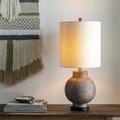 The Twillery Co.® Jettie Table Lamp Linen/Crystal in Brown | 28 H x 13 W x 13 D in | Wayfair 2240BF1CABD74BB2A5DFF657659A5267