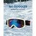 Cyxus Ski Goggles for Men Women 100% UV Protection OTG Snowboard VTL17%ï¼ˆWhite Frame Blue Lensï¼‰