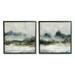 Stupell Industries Somber Abstract Landscape Mountain Scenery Watercolor Details Painting Black Framed Art Print Wall Art Set of 2 Design by Carol Robinson