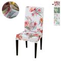 KBOOK Stretch Dining Chair Covers Floral Chair Covers for Dining Room Home Decor Party Wedding Banquet (1PC)