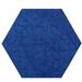 Furnish my Place Modern Plush Solid Color Rug - Neon Blue 6 Hexagon Pet and Kids Friendly Rug. Made in USA Hexagon Area Rugs Great for Kids Pets Event Wedding