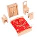 EUBUY Wooden Dollhouse Furniture Set DIY Mini Simulation Doll House Decoration for Boys and Girls Children Bedroom