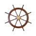 Deluxe Class Wood and Brass Decorative Ship Wheel 48