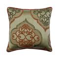 Pillow Covers Orange 18 x18 (45x45 cm) Throw Pillow Covers Jacquard Damask Throw Pillows For Couch Abstract Pattern Contemporary Style - Orange Damask Galore