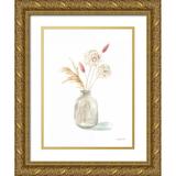Nai Danhui 19x24 Gold Ornate Wood Framed with Double Matting Museum Art Print Titled - Everlasting Bouquet II
