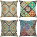 Queen s designer Decorative Cushion Pillows Case Set of 20 x 20 Ethnic Mandala Pillow Case Cushion Cover Home Sofa Bed Living Decorative Pillows