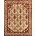 Ahgly Company Machine Washable Indoor Rectangle Abstract Fire Brick Red Area Rugs 8 x 12