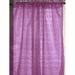 Silver Stars on Sheer Tinted Organza Solid Single Curtain Panel 58 Inch Wide Magenta