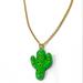 Kate Spade Jewelry | Kate Spade Haute Stuff Crystal Cactus Pendant Necklace | Color: Gold/Green | Size: Os