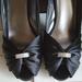 Nine West Shoes | Nine West Satin Platform Peep Toe Pumps Size 10 | Color: Black | Size: 10